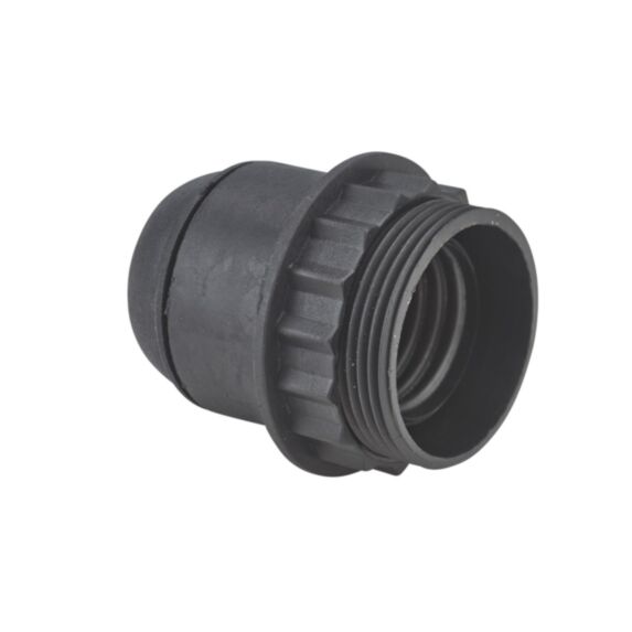 Douille E27 chemise 1/2 filetée avec bague noir - DEBFLEX