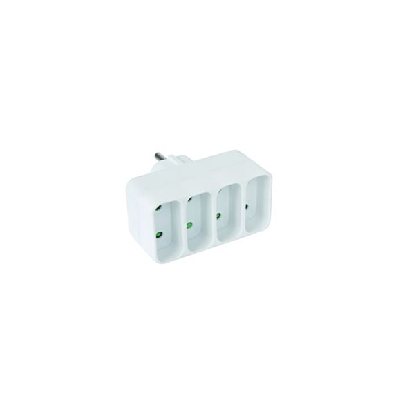 Fiche 4 prises Quadriplite + eclipe blanc - DEBFLEX