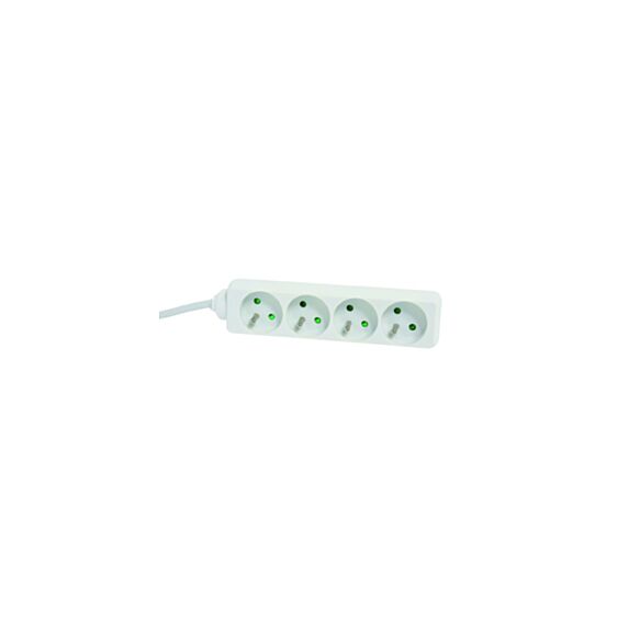Bloc 4p 2P+T blanc cordon 1m5 - DEBFLEX