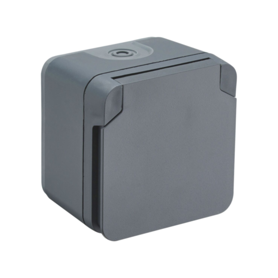 Prise 2P+T CYKLONE anthracite