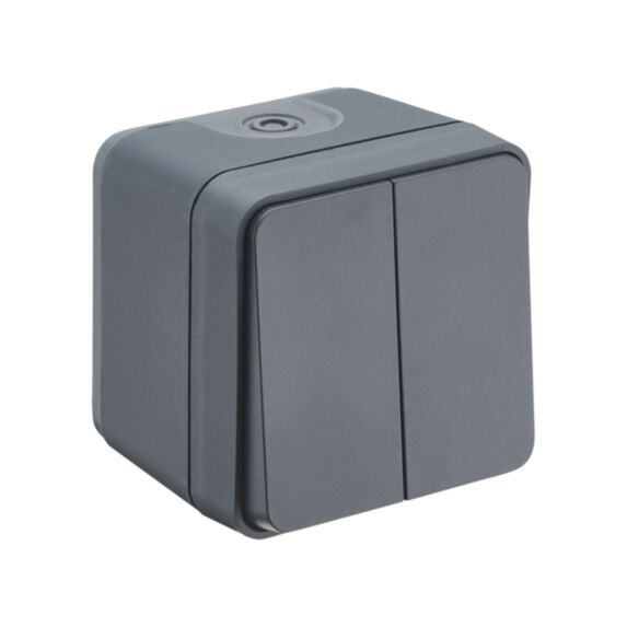 Va-et-vient double étanche IP55 anthracite - DEBFLEX