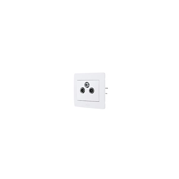 Prise tv-fm-sat blanc diam 2