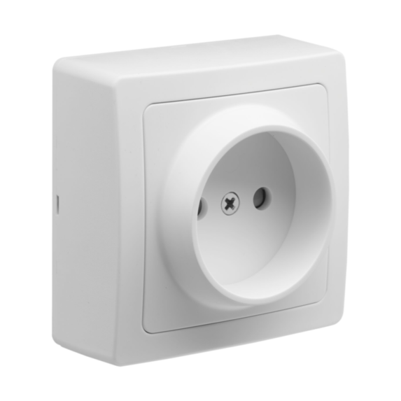 Prise de Courant Blok 2P Blanc - DEBFLEX