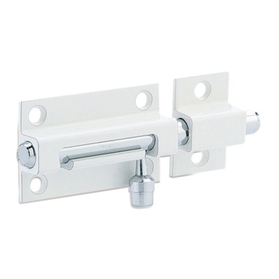 Targette pêne rond laiton laqué blanc 50mm - THIRARD