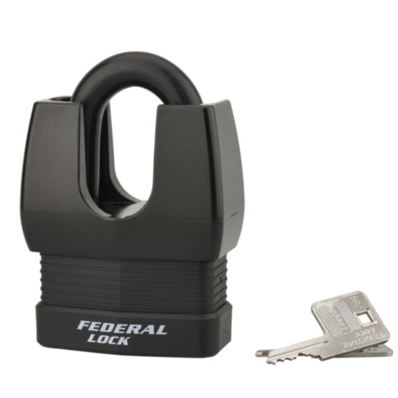 Cadenas + 2 clés FTH 804WP Anse acier/PVC 65 mm - THIRARD