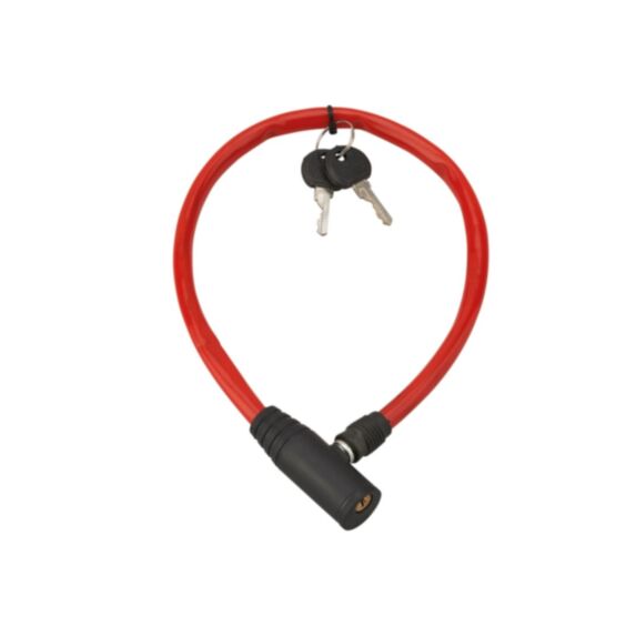 Antivol câble acier Ø5mm 0,50m rouge - THIRARD