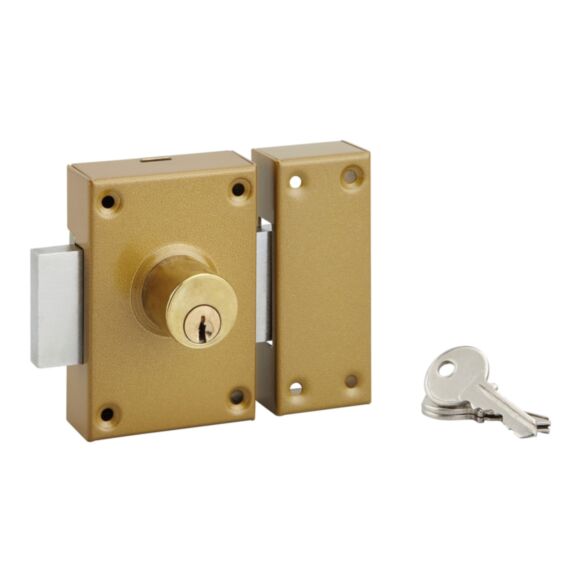 Verrou cambré à double cylindre Ø25x40mm 3 clés - 1ER