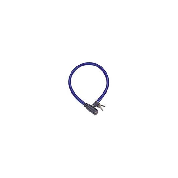 Antivol câble acier Ø5mm 0,50m bleu 2 clés - THIRARD