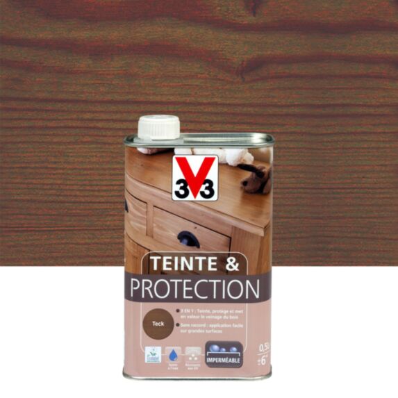 Teinte/Protection 3 en 1 Mat TECK MAT 0,5L
