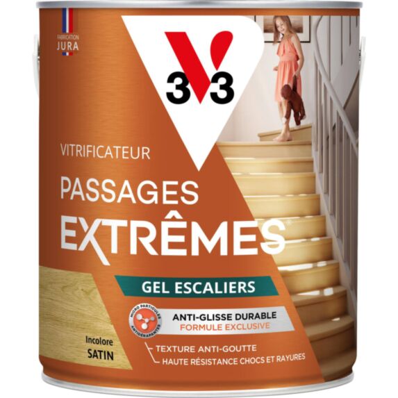 Vitrificateur gel escalier satin incolore 2,5L - V33