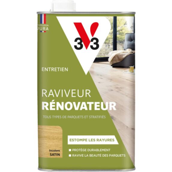 Raviveur rénovateur parquets & stratifiés incolore satin 1L- V33