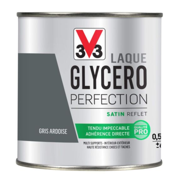 laque glycero satin 0,5L gris ardoise - V33