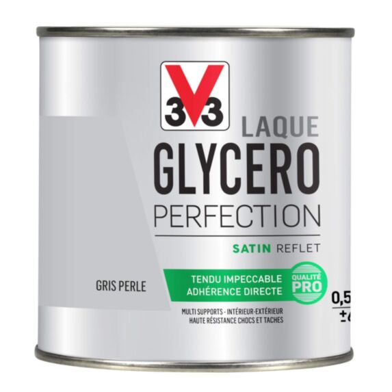 laque glycero satin 0,5L gris perle - V33