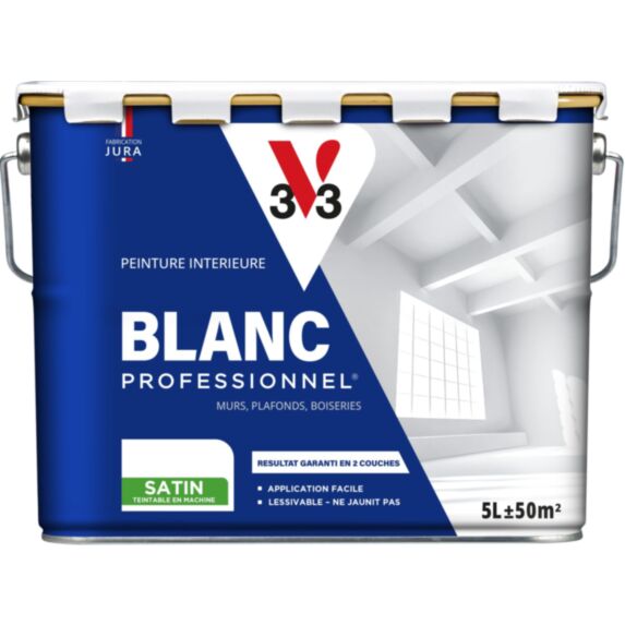 Base à teinter blanc pro satin transparent 5L - V33