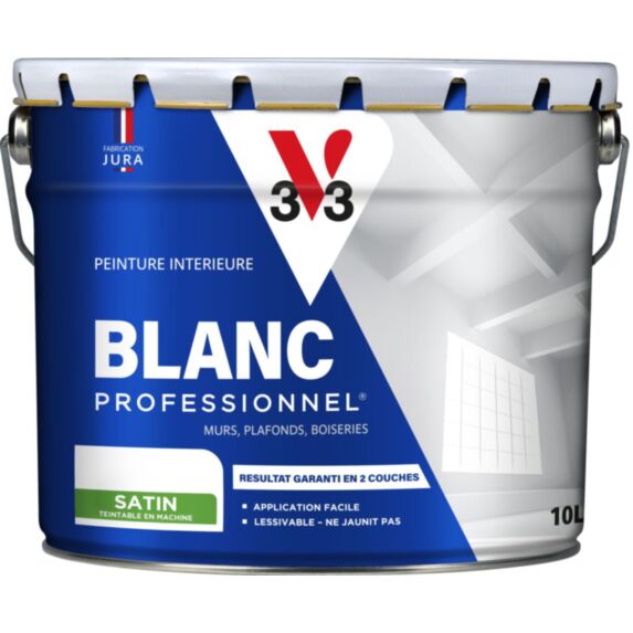 Base à teinter blanc pro satin transparent 10L - V33