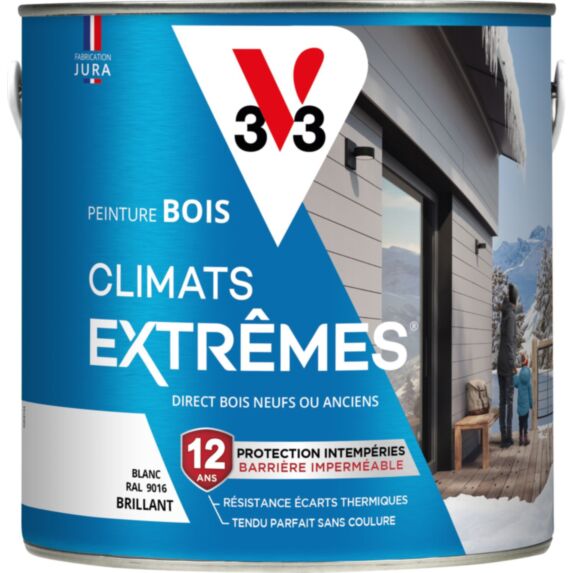 Base à teinter peinture bois climats extrêmes transparent 2 L - V33
