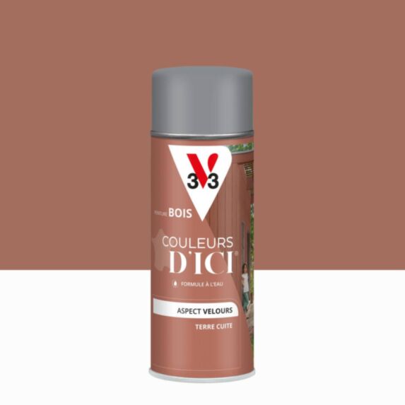 Aerosol V33 Bois Couleurs D'Ici® Terre Cuite 400ml - V33