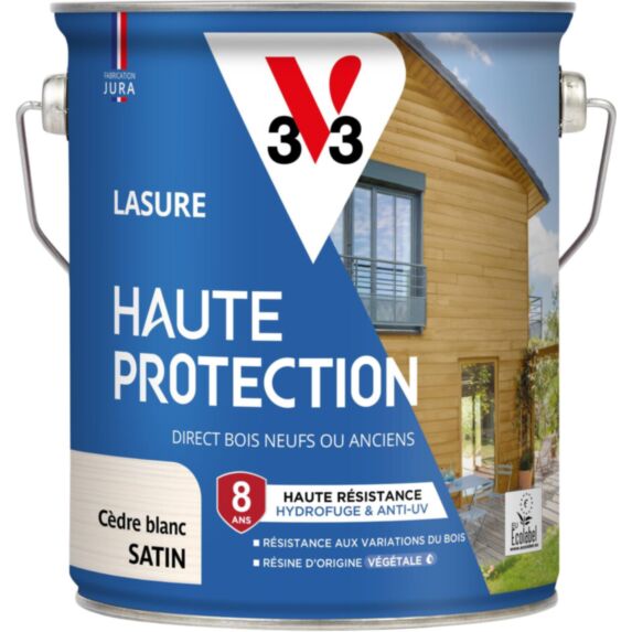 Lasure Haute Protection cèdre blanc Satin 2,5L - V33