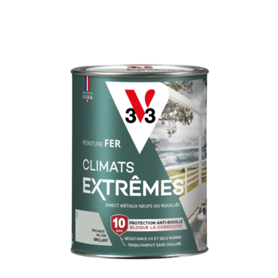 Peinture fer Climats Extrêmes gris agate brillant 1,5L - V33