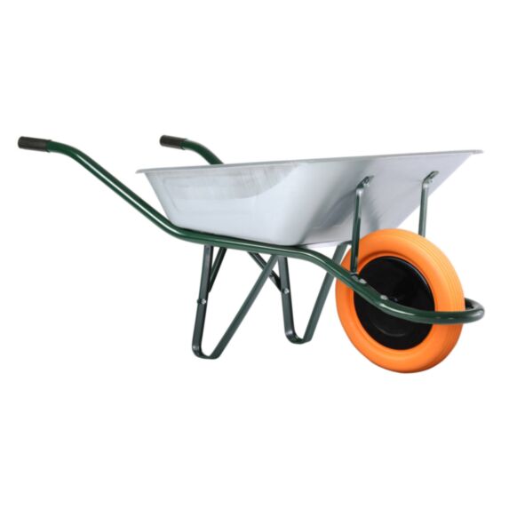 Brouette Prems Galvanisée Roue Increvable 90L Gris - HAEMMERLIN