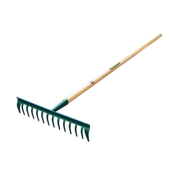 Râteau Duopro 14 dents courbes manche bois 150cm - LEBORGNE