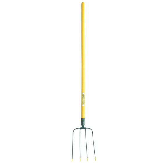Fourche à fumier à douille 4 dents 22cm manche compositube 135cm - LEBORGNE