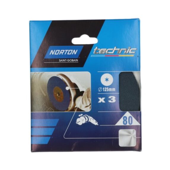 Disques fibre décapage métal grain 80 5 pcs - NORTON