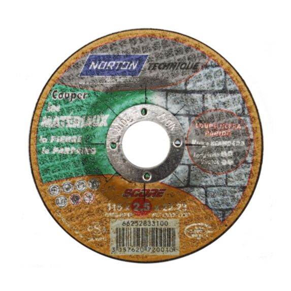 Disque à tronçonner Technique matériaux Ø115