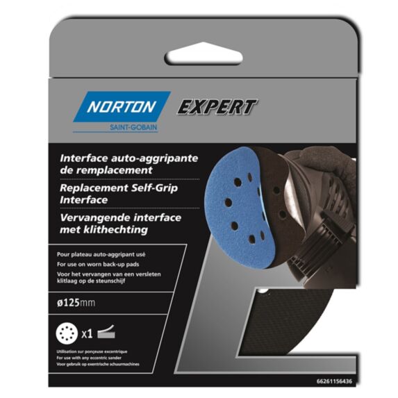 Disque de remplacement pour plateau ponceuse Ø125mm - NORTON