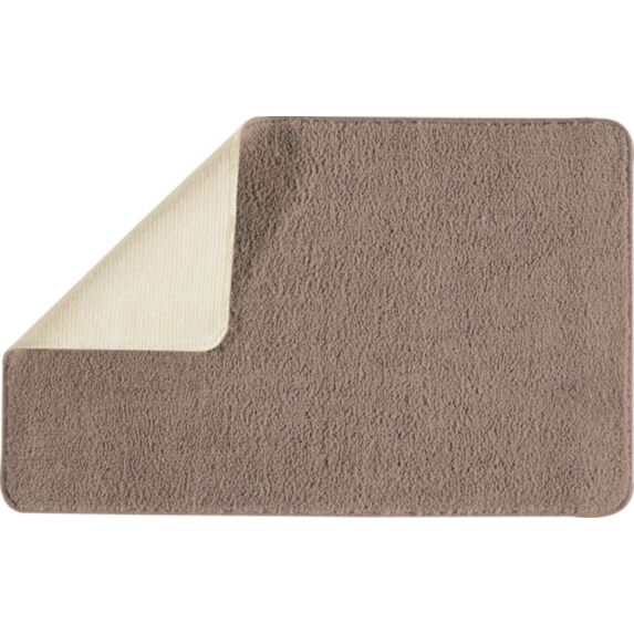 Tapis de Bain Antidérapant Polynésie Polyester 50x80cm Taupe