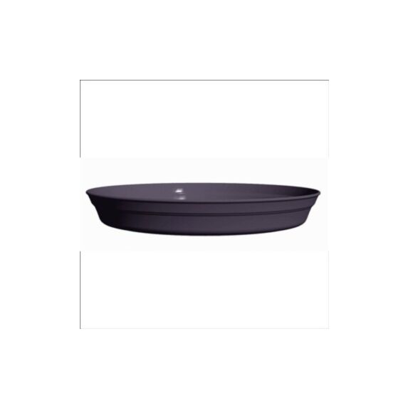 Soucoupe Pot de fleurs Roméo rond 40 noir violine Ø28m H4cm - POETIC