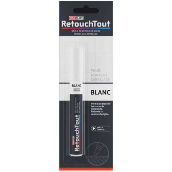 Retouchtout - stylo retouche joint carrelage blanc - SOLOPLAST