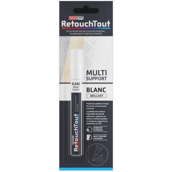 Retouchtout - stylo retouche blanc brillant - SOLOPLAST