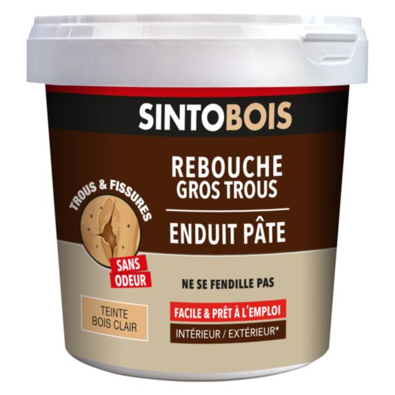 Rebouche bois 2kg bois clair - SINTO