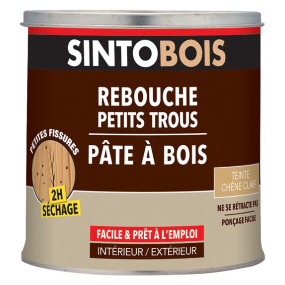 Pâte à bois tradition 500g chêne clair - SINTO