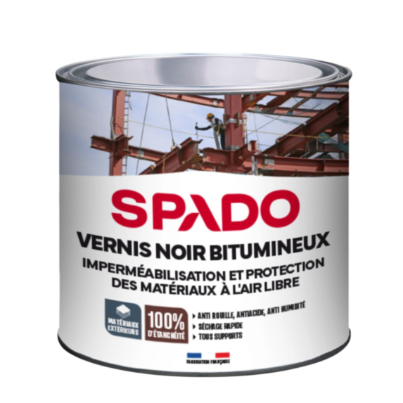Vernis noir bitumineux 1 L - SPADO
