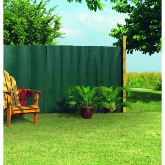 Canisse simple face PVC Plastic'Eco occultant 85% 1x5m Vert - SICATEC