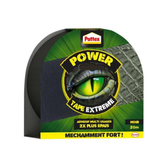Ruban adhésif multiusage Extrême Noir 20m - PATTEX POWER