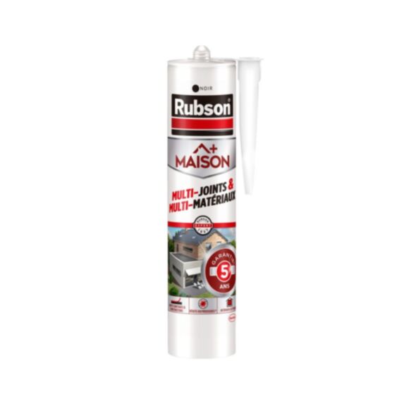 Mastic maison multi usages et matériaux 280mL noir - RUBSON