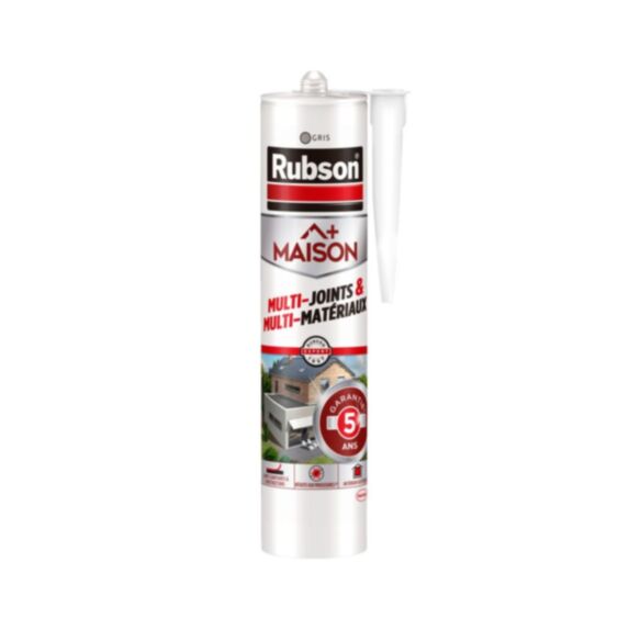 Mastic maison multi usages et matériaux 280mL gris - RUBSON