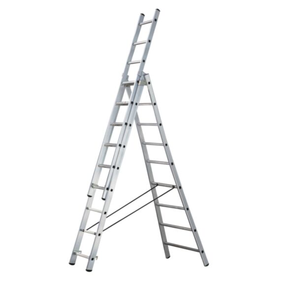 Echelle transformable base évasée alu 3x9 2,56/5,92 m PRO - ARTUB