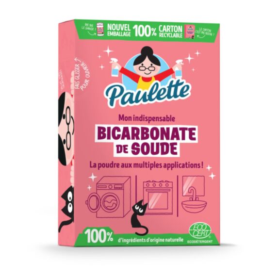 Bicarbonate de soude 500g Ecocert emballage carton recyclable - PAULETTE