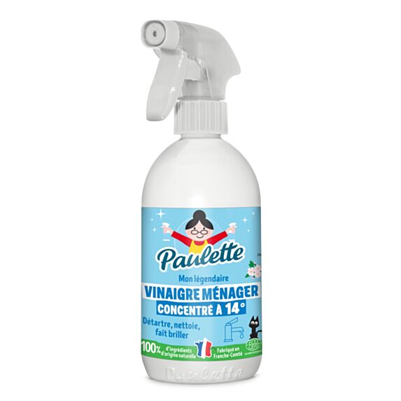 Vinaigre ménager concentré 14° Fleur de Pomme 500ml - PAULETTE