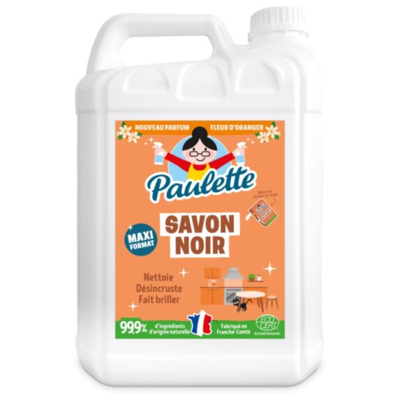 Savon noir dégraissant Fleur d’oranger 5L - PAULETTE
