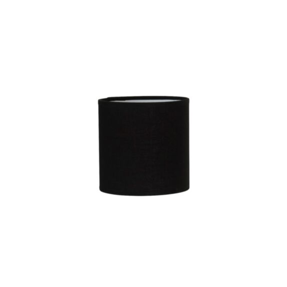 Abat-jour cylindre toiline Ø15cm H13cm noir - COREP