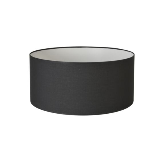 Abat-jour cylindre toiline Ø35cm H19cm noir - COREP