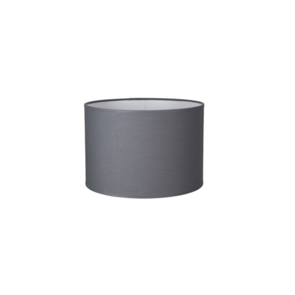 Abat-jour Cylindre Coton Ardoise E27 Ø20cm - COREP