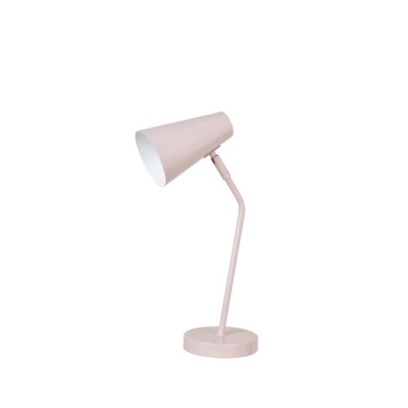 Lampe de Bureau Charlie Métal Rose Pastel 40,50cm 15W - COREP