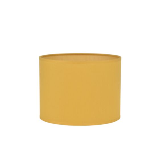 Abat-jour cylindre coton Ø20cm H15cm moutarde - COREP