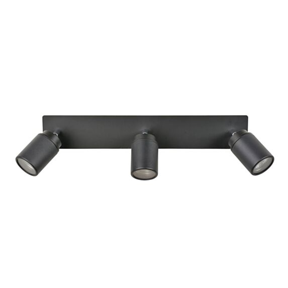 Spot 3 lumières LED Lily métal noir mat 42cm 5W - COREP